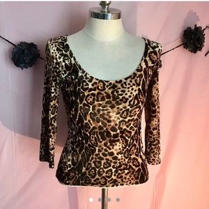 FREE W/ BUNDLE Cheetah Print Velour Leopard Top